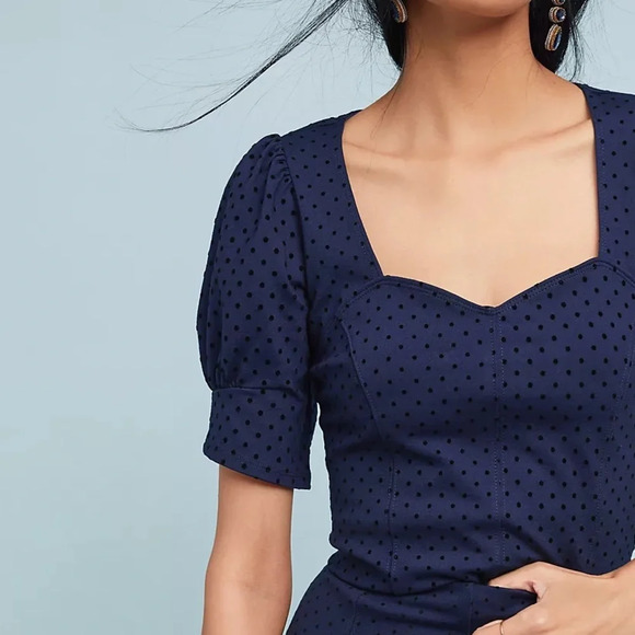 MAEVE by ANTHROPOLOGIE Sevigny Top in Navy - Picture 2 of 9